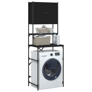 Washing Machine Cabinet Black 68x48.5x194 cm - Giant Lobelia