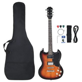 vidaXL Electric Guitar for Beginner with Bag Brown and Black 4/4 39" - Giant Lobelia