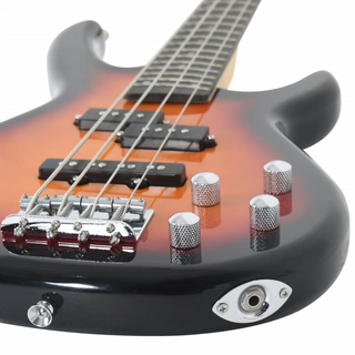 vidaXL Electric Bass Guitar for Beginner with Bag Brown and Black 4/4 46" - Giant Lobelia