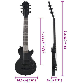 Electric Guitar for Kids with Bag Black 3/4 30" - Giant Lobelia