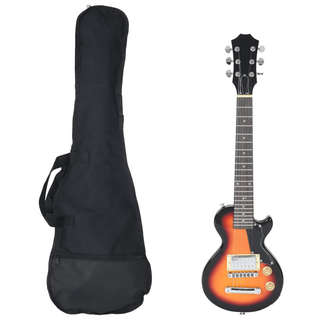 Electric Guitar for Kids with Bag Brown and Black 3/4 30" - Giant Lobelia