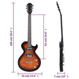 vidaXL Electric Guitar for Beginner with Bag Brown and Black 4/4 39" - Giant Lobelia