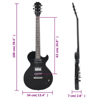 vidaXL Electric Guitar for Beginner with Bag Black 4/4 39" - Giant Lobelia