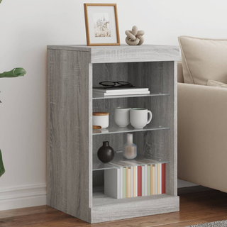 vidaXL Sideboard with LED Lights Grey Sonoma 41x37x67 cm - Giant Lobelia