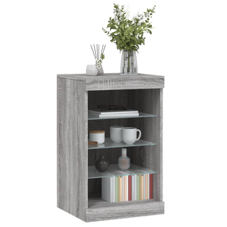 vidaXL Sideboard with LED Lights Grey Sonoma 41x37x67 cm - Giant Lobelia