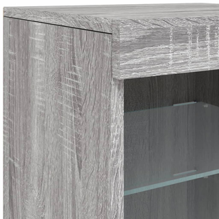 vidaXL Sideboard with LED Lights Grey Sonoma 41x37x67 cm - Giant Lobelia