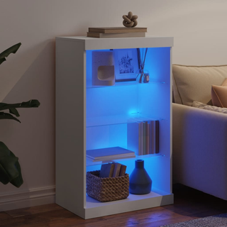 vidaXL Sideboard with LED Lights White 60.5x37x100 cm - Giant Lobelia