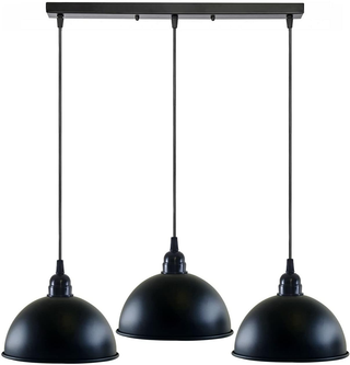 3 Light Black Ceiling Hanging Pendant Light ~5268 - Giant Lobelia