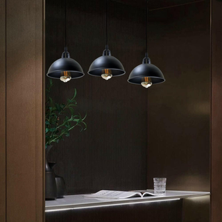 3 Light Black Ceiling Hanging Pendant Light ~5268 - Giant Lobelia