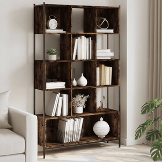 Bookcase Smoked Oak - Stylish and Functional Storage Solution - Giant Lobelia