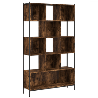 Bookcase Smoked Oak - Stylish and Functional Storage Solution - Giant Lobelia