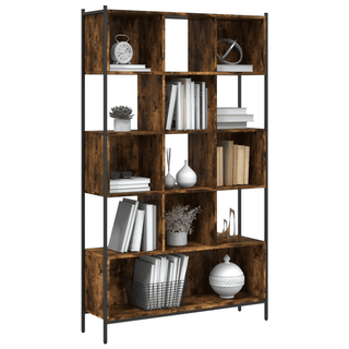 Bookcase Smoked Oak - Stylish and Functional Storage Solution - Giant Lobelia