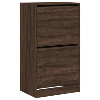 vidaXL Shoe Cabinet with 2 Flip-Drawers Brown Oak 60x42x108 cm - Giant Lobelia