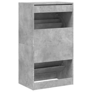 vidaXL Shoe Cabinet with 2 Flip-Drawers Concrete Grey 60x42x108 cm - Giant Lobelia