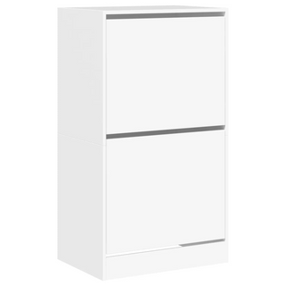 vidaXL Shoe Cabinet with 2 Flip-Drawers White 60x42x108 cm - Giant Lobelia