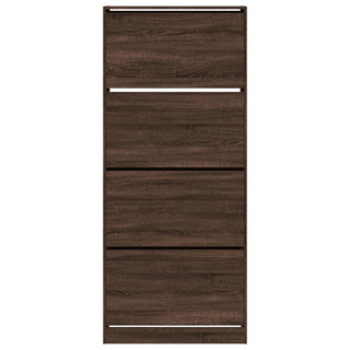 vidaXL Shoe Cabinet with 4 Flip-Drawers Brown Oak 80x34x187.5 cm - Giant Lobelia