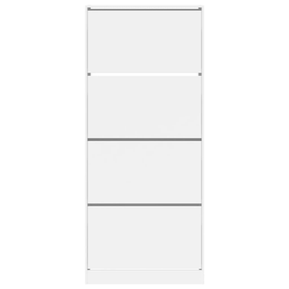 vidaXL Shoe Cabinet with 4 Flip-Drawers White 80x34x187.5 cm - Giant Lobelia