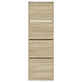 vidaXL Shoe Cabinet with 4 Flip-Drawers Sonoma Oak 60x34x187.5 cm - Giant Lobelia