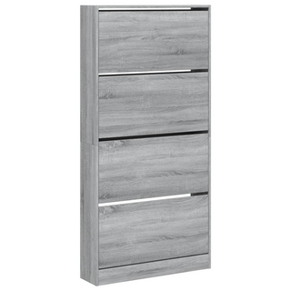 vidaXL Shoe Cabinet with 4 Flip-Drawers Grey Sonoma 80x21x163.5 cm - Giant Lobelia