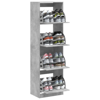 vidaXL Shoe Cabinet with 4 Flip-Drawers Concrete Grey 60x42x204 cm - Giant Lobelia