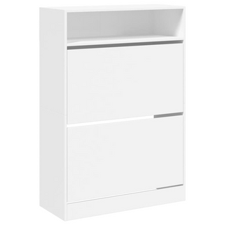 vidaXL Shoe Cabinet with 2 Flip-Drawers White 80x34x116 cm - Giant Lobelia