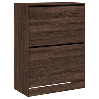 vidaXL Shoe Cabinet with 2 Flip-Drawers Brown Oak 80x42x108 cm - Giant Lobelia