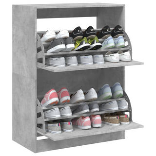 vidaXL Shoe Cabinet with 2 Flip-Drawers Concrete Grey 80x42x108 cm - Giant Lobelia