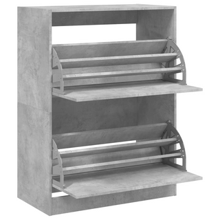 vidaXL Shoe Cabinet with 2 Flip-Drawers Concrete Grey 80x42x108 cm - Giant Lobelia