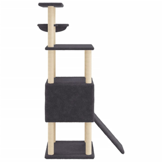 Cat Tree with Sisal Scratching Posts Dark Grey 153 cm - Giant Lobelia