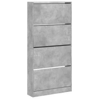 vidaXL Shoe Cabinet with 4 Flip-Drawers Concrete Grey 80x21x163.5 cm - Giant Lobelia