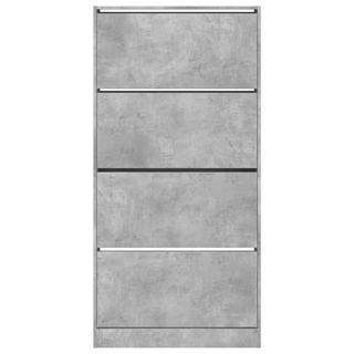 vidaXL Shoe Cabinet with 4 Flip-Drawers Concrete Grey 80x21x163.5 cm - Giant Lobelia