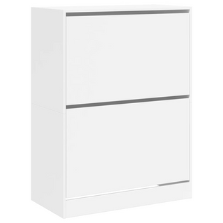 vidaXL Shoe Cabinet with 2 Flip-Drawers White 80x42x108 cm - Giant Lobelia