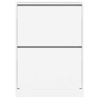 vidaXL Shoe Cabinet with 2 Flip-Drawers White 80x42x108 cm - Giant Lobelia