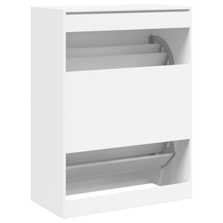 vidaXL Shoe Cabinet with 2 Flip-Drawers White 80x42x108 cm - Giant Lobelia