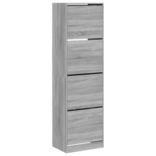 vidaXL Shoe Cabinet with 4 Flip-Drawers Grey Sonoma 60x42x204 cm - Giant Lobelia