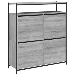 vidaXL Shoe Cabinet with 4 Flip-Drawers Grey Sonoma 100x34x112 cm - Giant Lobelia