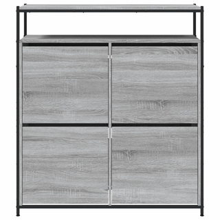 vidaXL Shoe Cabinet with 4 Flip-Drawers Grey Sonoma 100x34x112 cm - Giant Lobelia