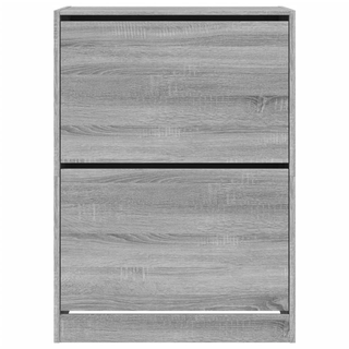 vidaXL Shoe Cabinet with 2 Flip-Drawers Grey Sonoma 80x42x108 cm - Giant Lobelia