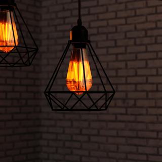 Black industrial pendant light 3 Light Way Cage Ceiling Light Fixture ~5301 - Giant Lobelia