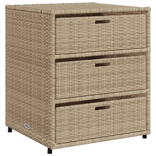 vidaXL Garden Storage Cabinet Beige 55x59x69 cm Poly Rattan - Giant Lobelia