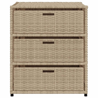 vidaXL Garden Storage Cabinet Beige 55x59x69 cm Poly Rattan - Giant Lobelia