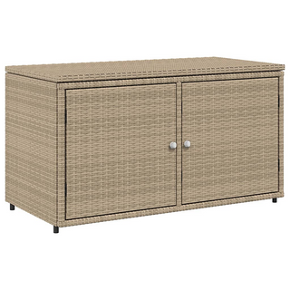 vidaXL Garden Storage Cabinet Beige 110x55x60.5 cm Poly Rattan - Giant Lobelia