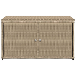 vidaXL Garden Storage Cabinet Beige 110x55x60.5 cm Poly Rattan - Giant Lobelia