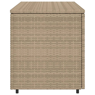 vidaXL Garden Storage Cabinet Beige 110x55x60.5 cm Poly Rattan - Giant Lobelia