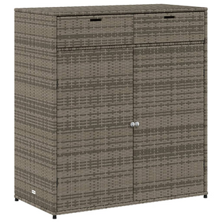 vidaXL Garden Storage Cabinet Grey 105x55x113 cm Poly Rattan - Giant Lobelia