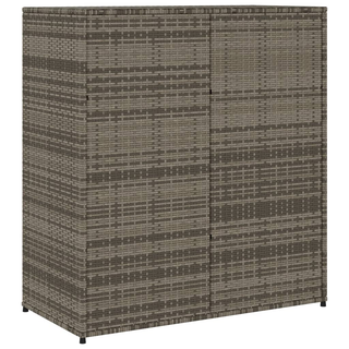 vidaXL Garden Storage Cabinet Grey 105x55x113 cm Poly Rattan - Giant Lobelia