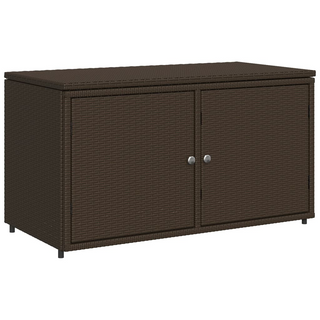 vidaXL Garden Storage Cabinet Brown 110x55x60.5 cm Poly Rattan - Giant Lobelia