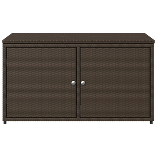 vidaXL Garden Storage Cabinet Brown 110x55x60.5 cm Poly Rattan - Giant Lobelia