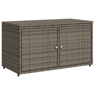 vidaXL Garden Storage Cabinet Grey 110x55x60.5 cm Poly Rattan - Giant Lobelia