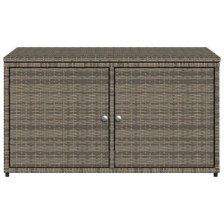 vidaXL Garden Storage Cabinet Grey 110x55x60.5 cm Poly Rattan - Giant Lobelia